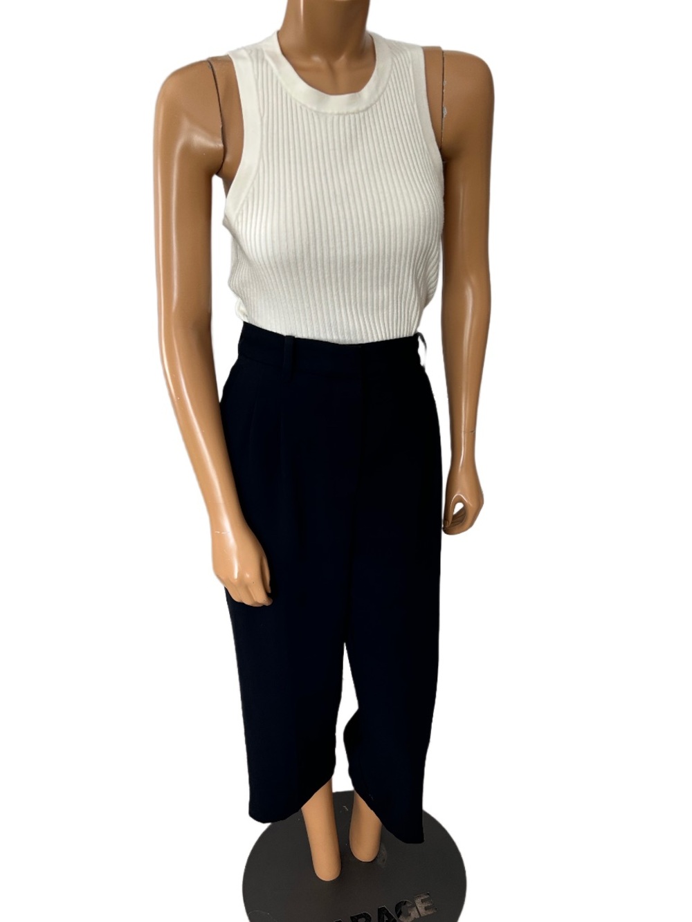 Wilfred Black High-Waist Wide-Leg Trousers